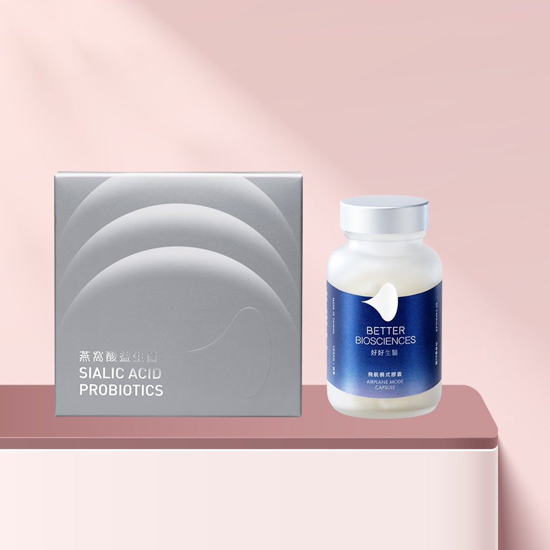 【美丽不打烊】燕窝酸益生菌+飞航模式 (30日份限定组合) - 健康/养生 - 浓缩/萃取物 银色