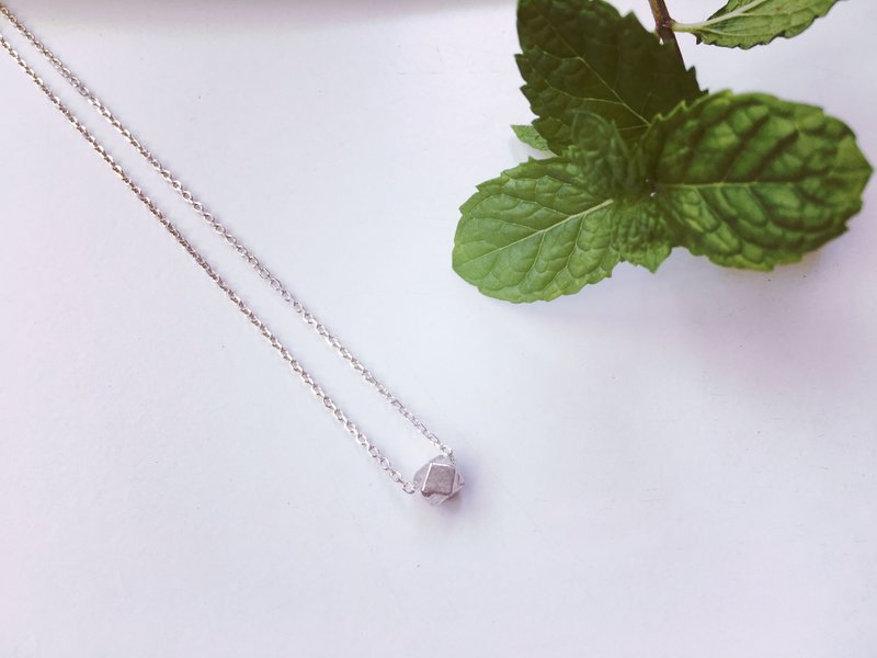 925纯银【 迷你立方体项链 】 - 项链 - 纯银 银色