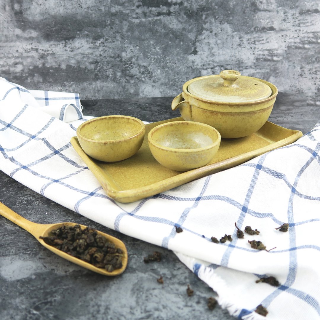 添兴窑/竹碳陶一碗茶(组) - 酒杯/酒器 - 陶 黄色