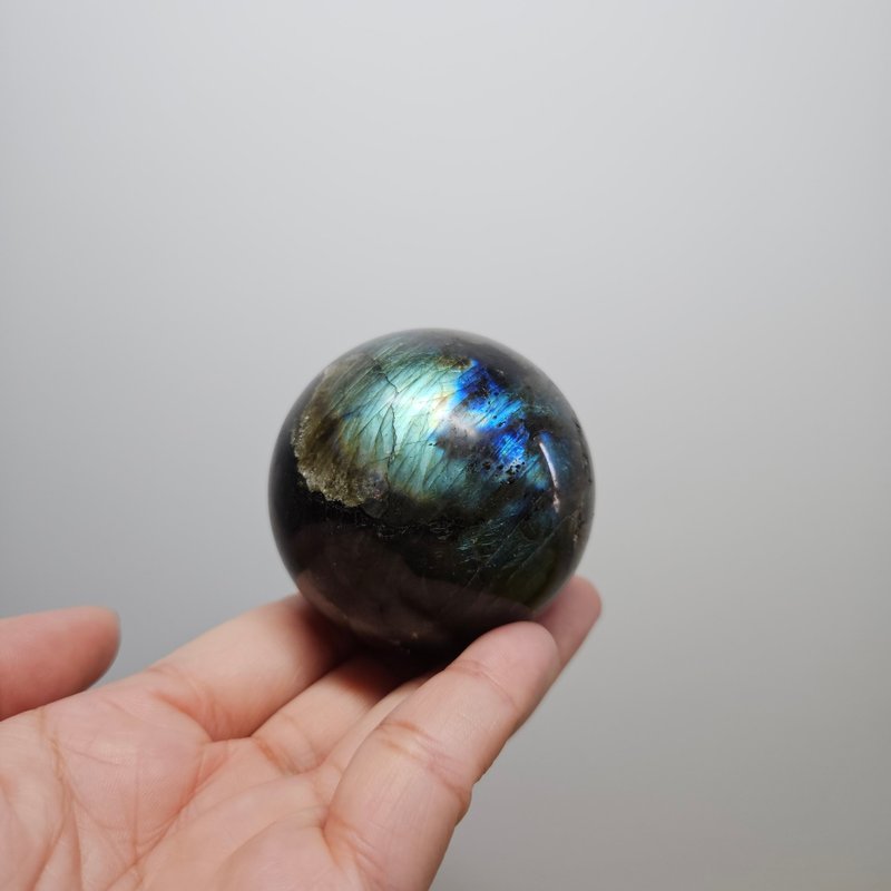 拉长石球 - 801 - 摆饰 - 水晶 黑色