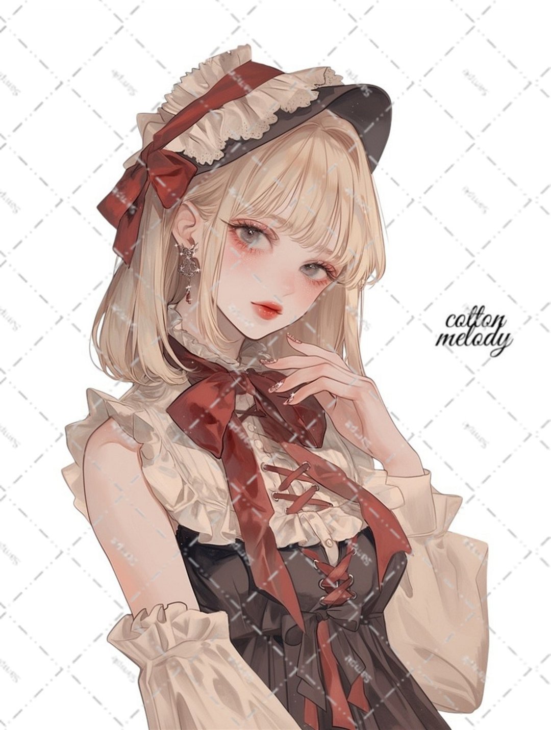 original sticker no.7139 人物贴纸 原创贴纸 人物贴纸 女孩贴纸 原创人物贴纸 - 贴纸 - 纸 