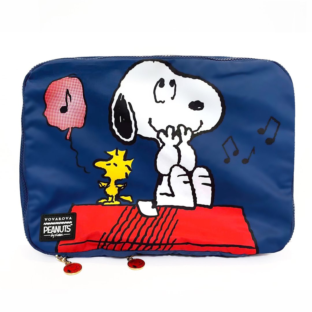 VOVAROVA x PEANUTS - SNOOPY 双层压缩旅行收纳包 (大) - 化妆包/杂物包 - 聚酯纤维 黄色