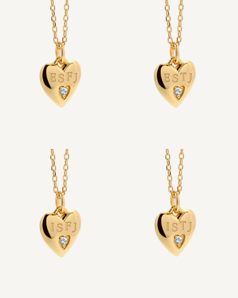 MBTI  │ Sentinels 守护者 纯银项链 轻珠宝 定制化 天然石 - 项链 - 纯银 金色