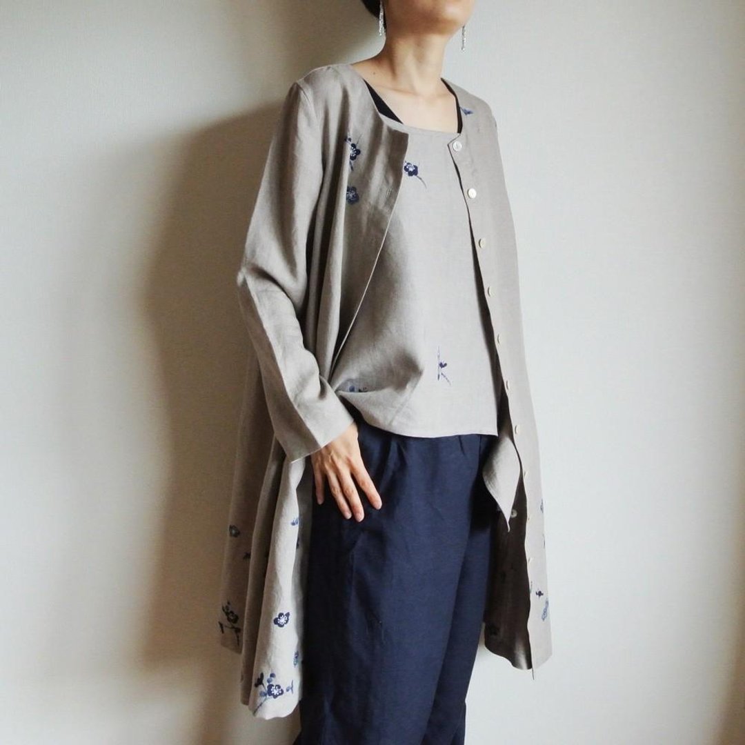 Coat dress plum - 洋装/连衣裙 - 棉 