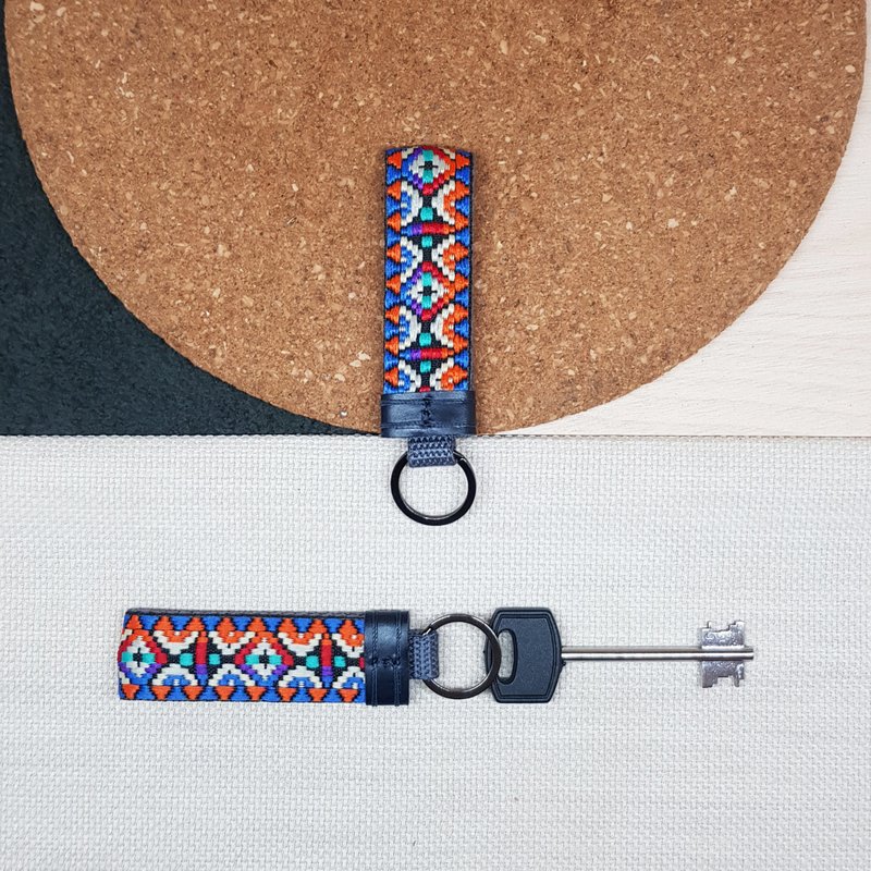 【Pinkoi 女子购物日】钥匙圈 吊饰 织带 生日礼物 - 钥匙链/钥匙包 - 其他人造纤维 橘色