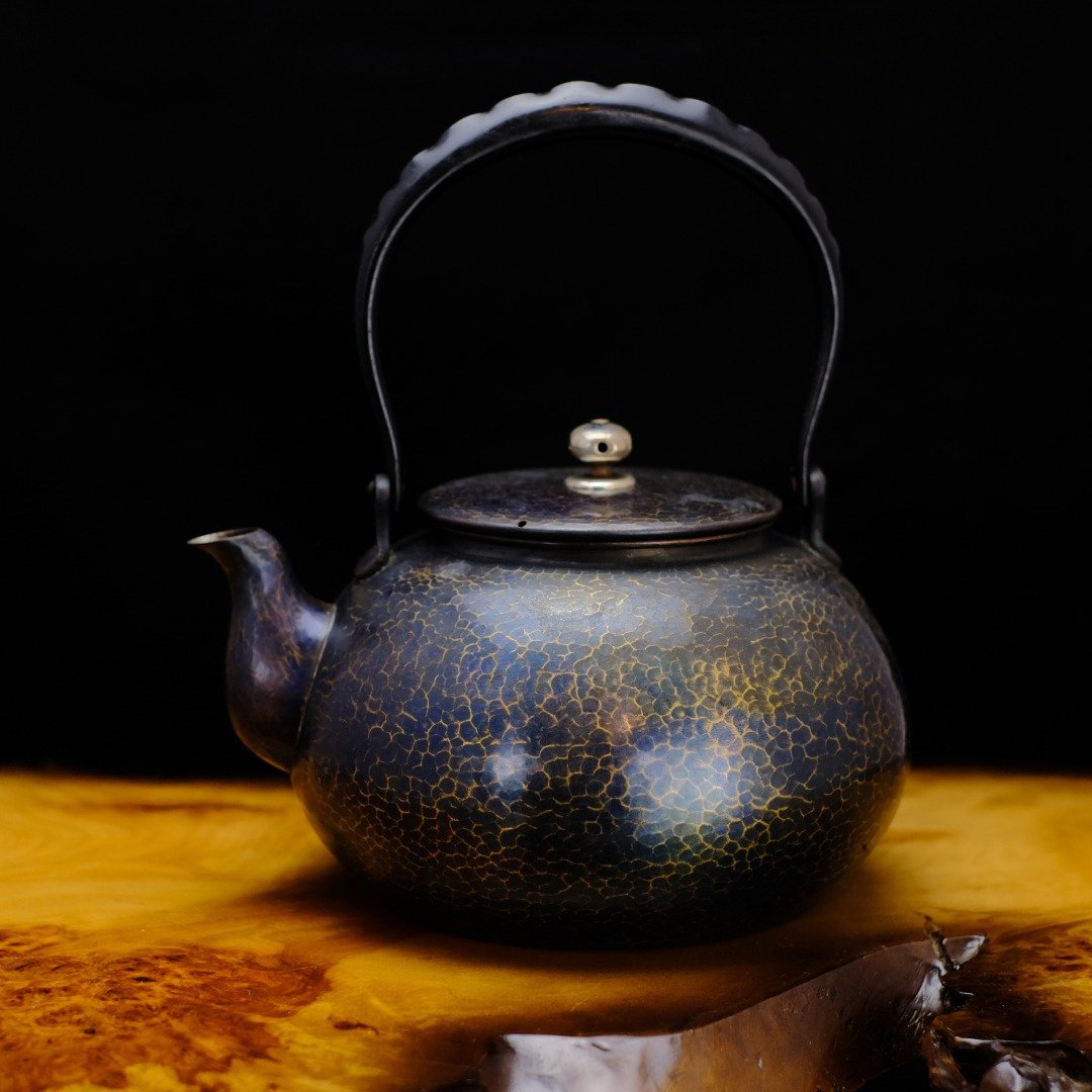 日本古美术【玉川堂】紫金铜 汤沸 茶壶 煮水壶 - 茶具/茶杯 - 铜/黄铜 