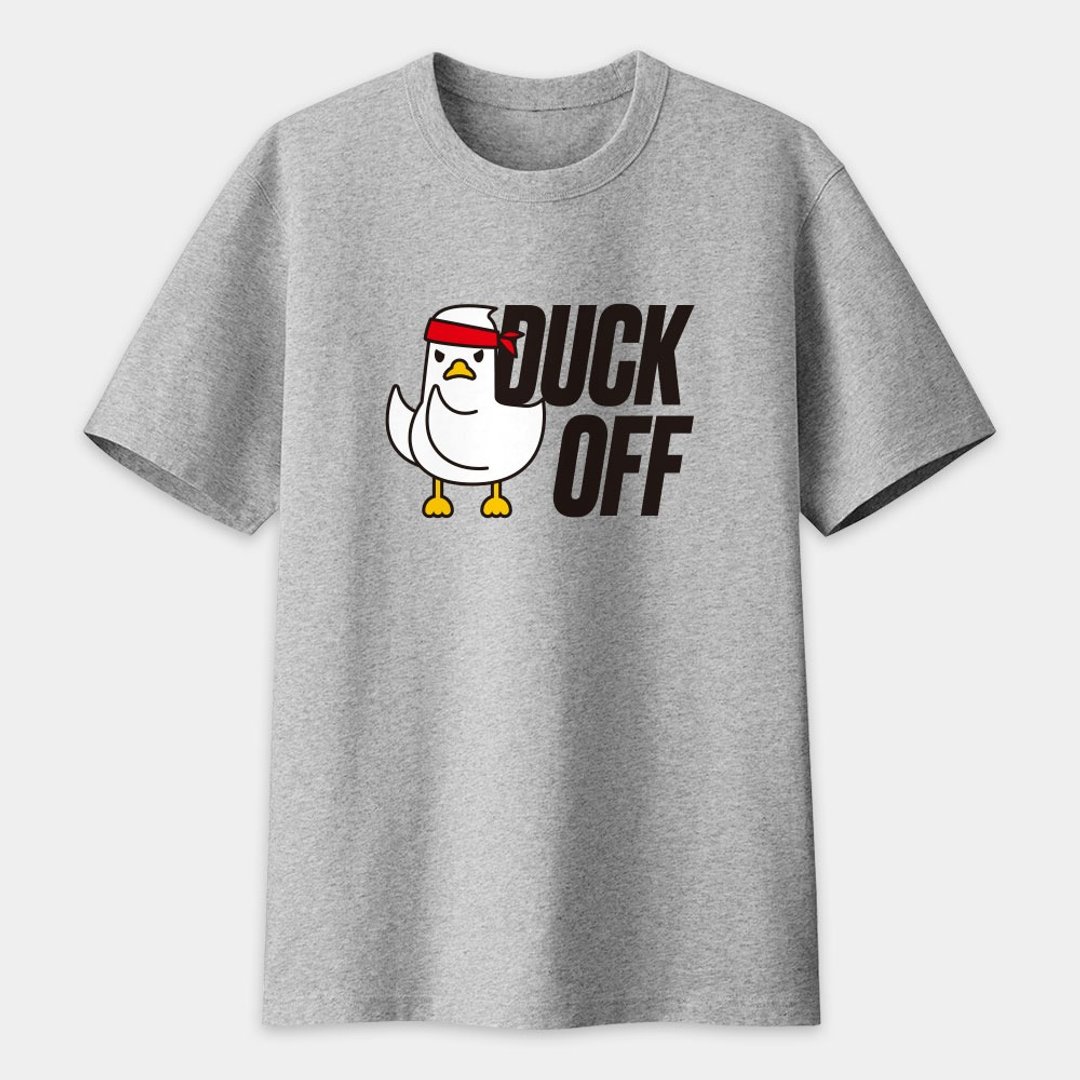 Duck Off 大可不必 鸭子 中性短袖T恤 圆领棉T 067 - 男装上衣/T 恤 - 棉 灰色