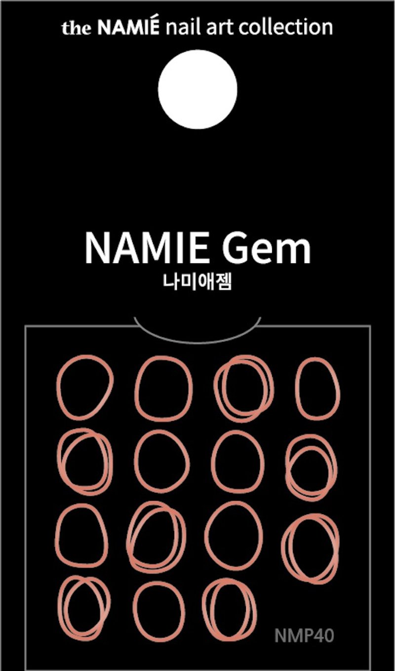 【专业用】NAMIE Gem 美甲装饰艺术贴纸 Normal Metallic 40 - 指甲油/指甲贴 - 纸 金色