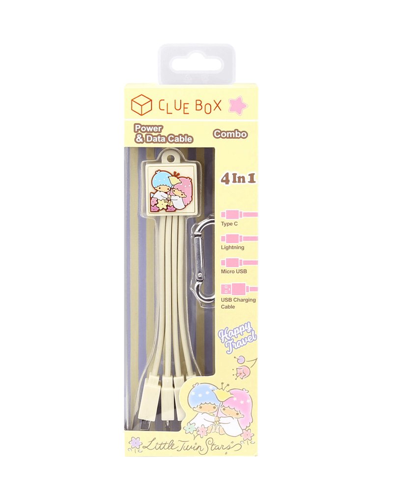 4合1数据传输和充电线 - Little Twin Stars - 电脑配件 - 塑料 黄色