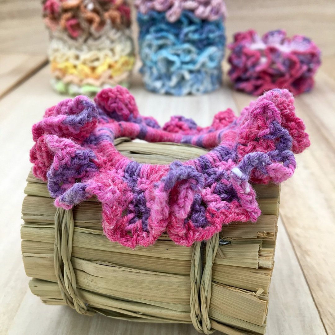 Hair Scrunchies - Colourful Hair Ties & Elastics - Crochet Hair Accessories - 发饰 - 棉 紫色
