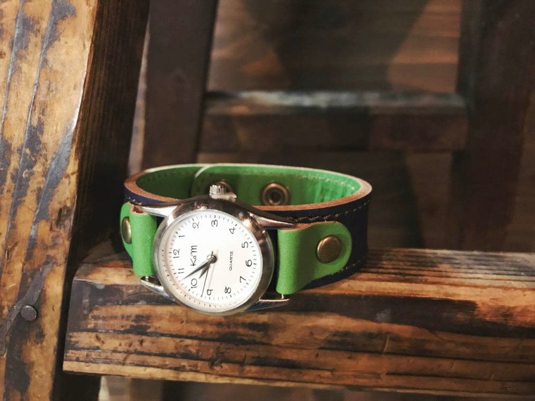 STITCH A watch that you want to wear every day Stitch Run Watch Unisex OK SRW-NGG-OA - 女表 - 真皮 蓝色