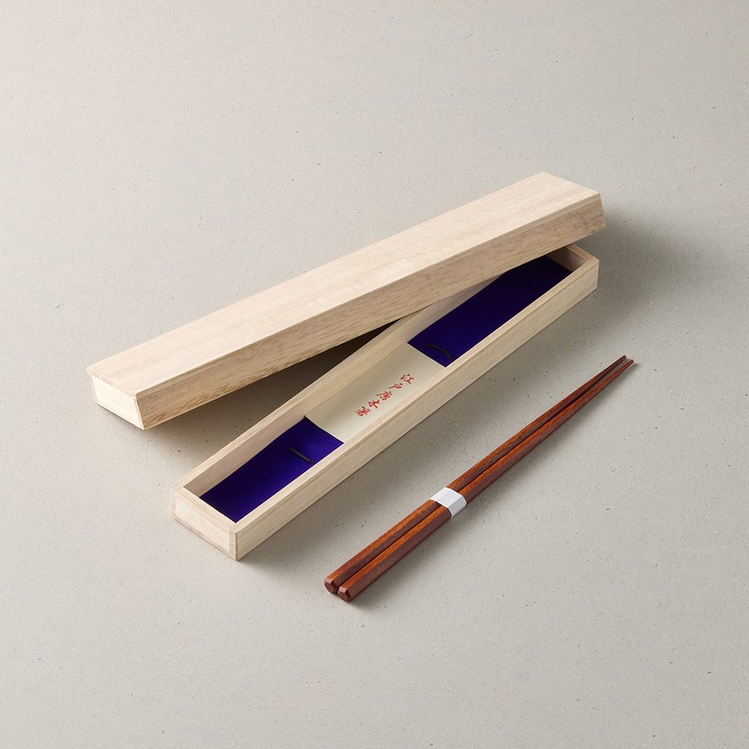 日本川上-龟甲六角木筷-棕色-礼盒装(21cm) - 筷子/筷架 - 木头 咖啡色