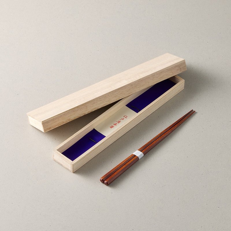 日本川上-龟甲六角木筷-棕色-礼盒装(21cm) - 筷子/筷架 - 木头 咖啡色