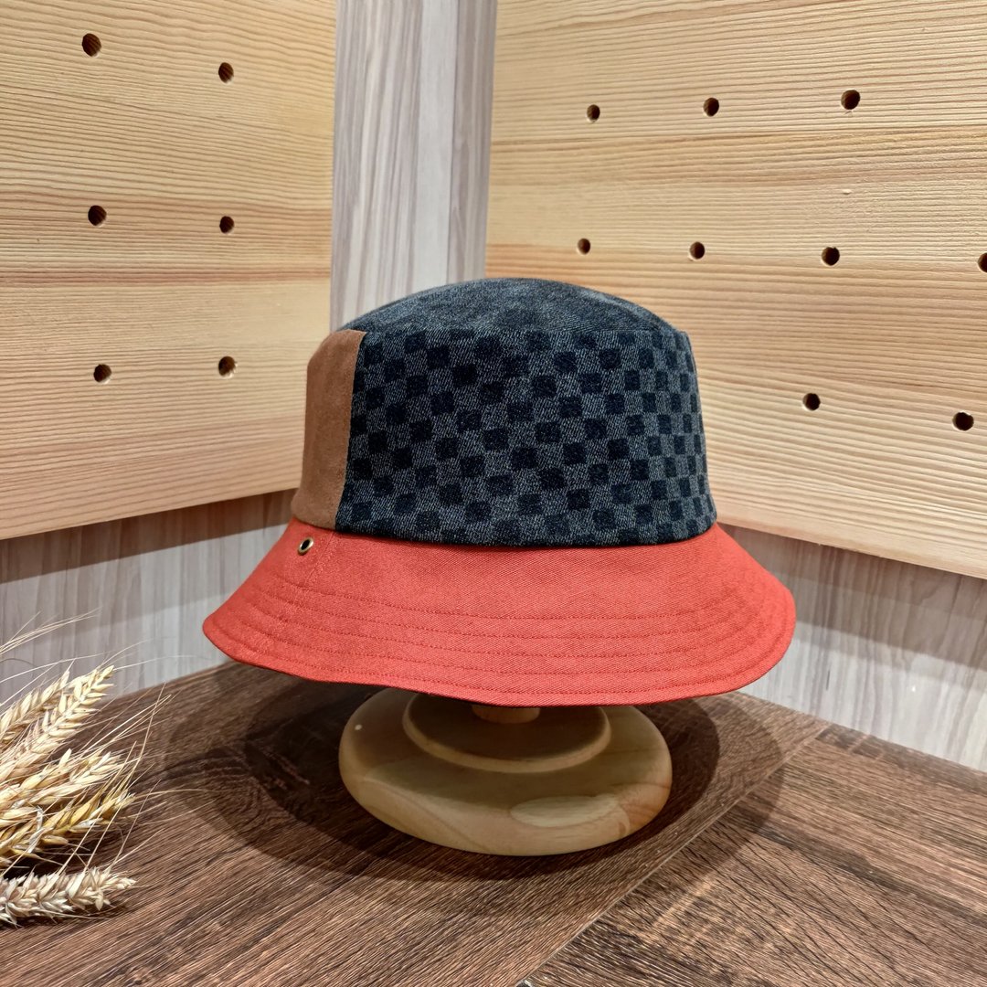 渔夫帽 手工帽 遮阳帽 小牛村 拼接 现货【日潮棋盘格】 - 帽子 - 棉 