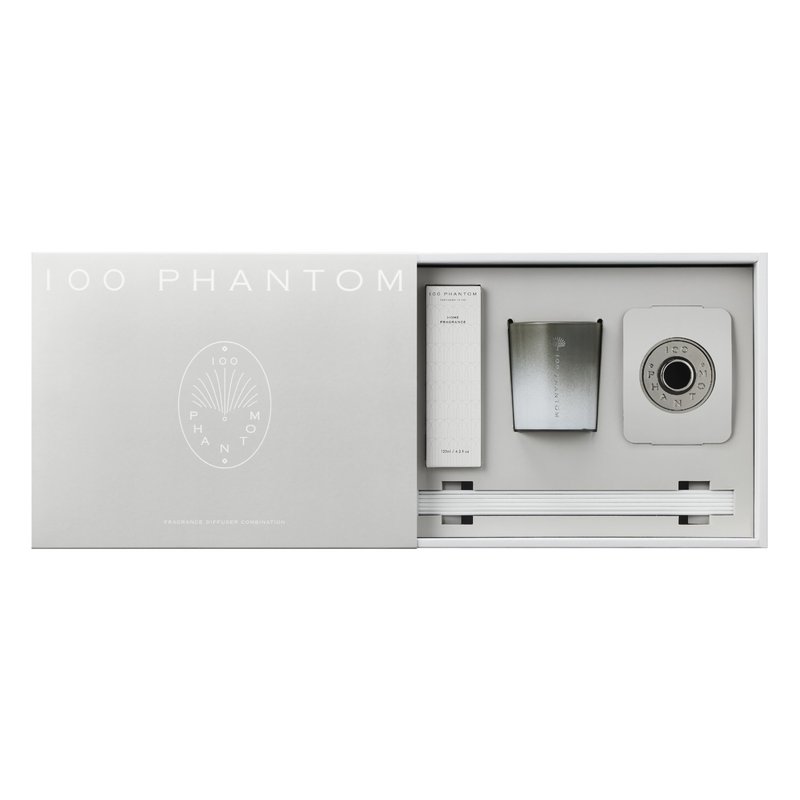 100 PHANTOM - 灰色重逢扩香礼盒 - 气味任选 - 即期良品 - 香薰/精油/线香 - 玻璃 灰色