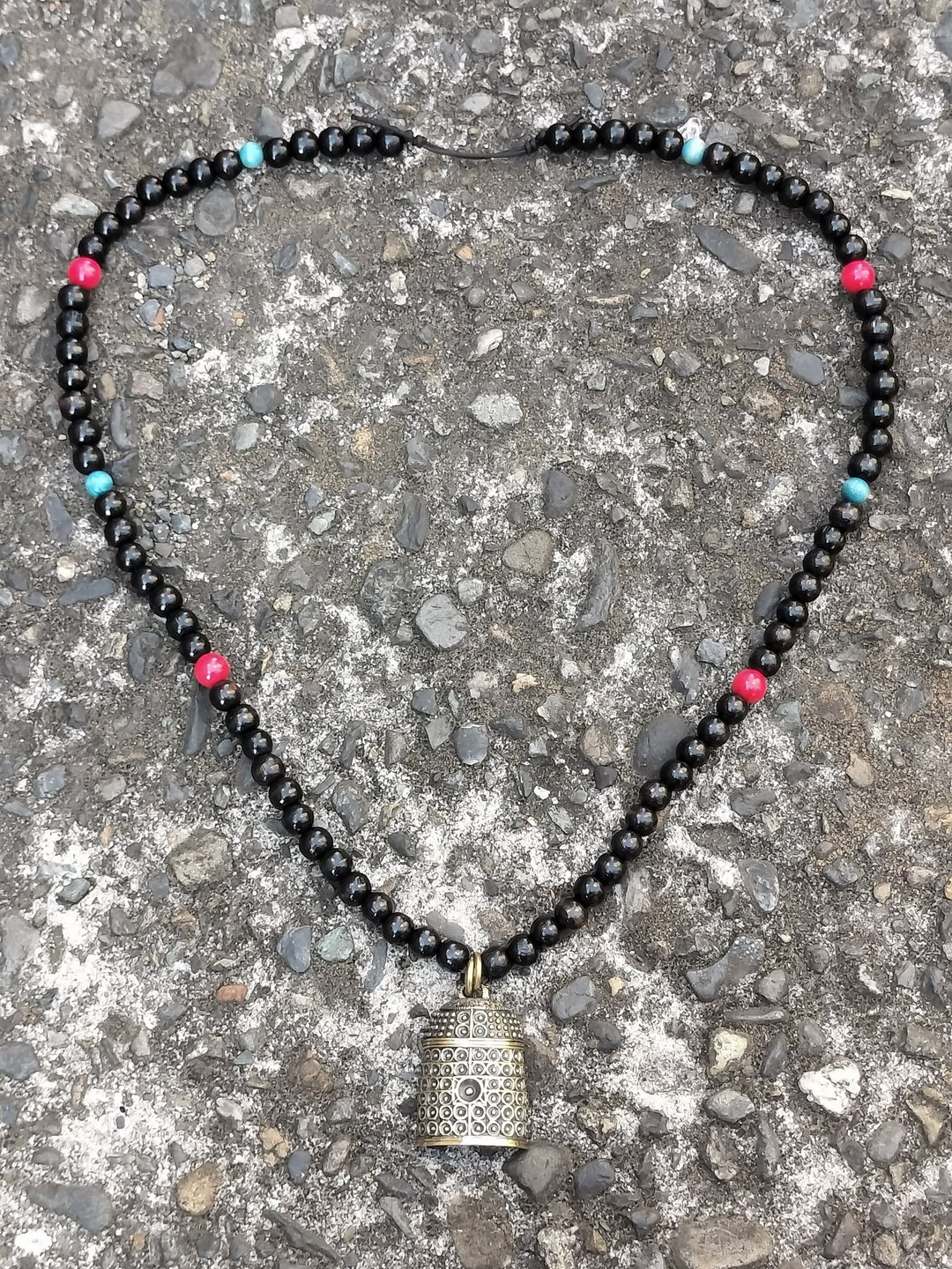 轰音之寺 Roaring Temple necklace brass with wood by GRYPHON - 项链 - 铜/黄铜 金色