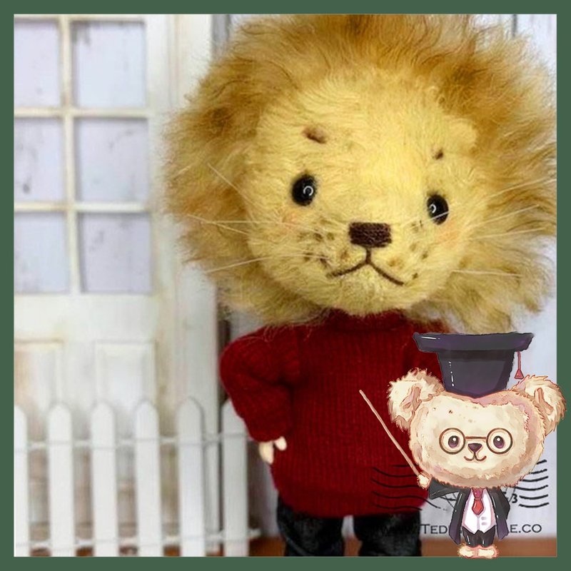 餖飣系列－OB11 狮子 Handmade 艺术家泰迪熊 毛海 Teddy Bear - 玩偶/公仔 - 其他材质 