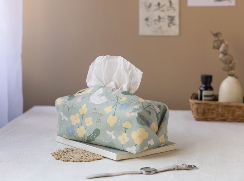 【抹茶冬之岚-卫生纸套】桌上型 / 版型硬挺 - 纸巾盒 - 聚酯纤维 绿色