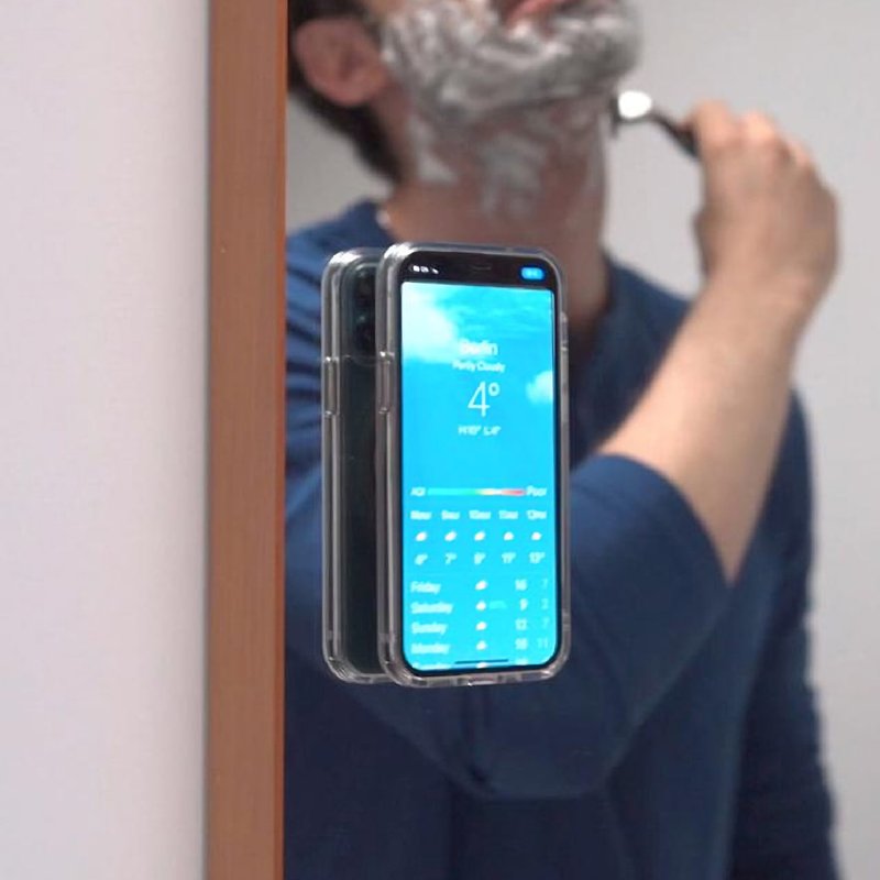 AluDisc mini 铝合金磁吸壁架 (2片装) (支持 MagSafe ) - 手机座/防尘塞 - 铝合金 银色