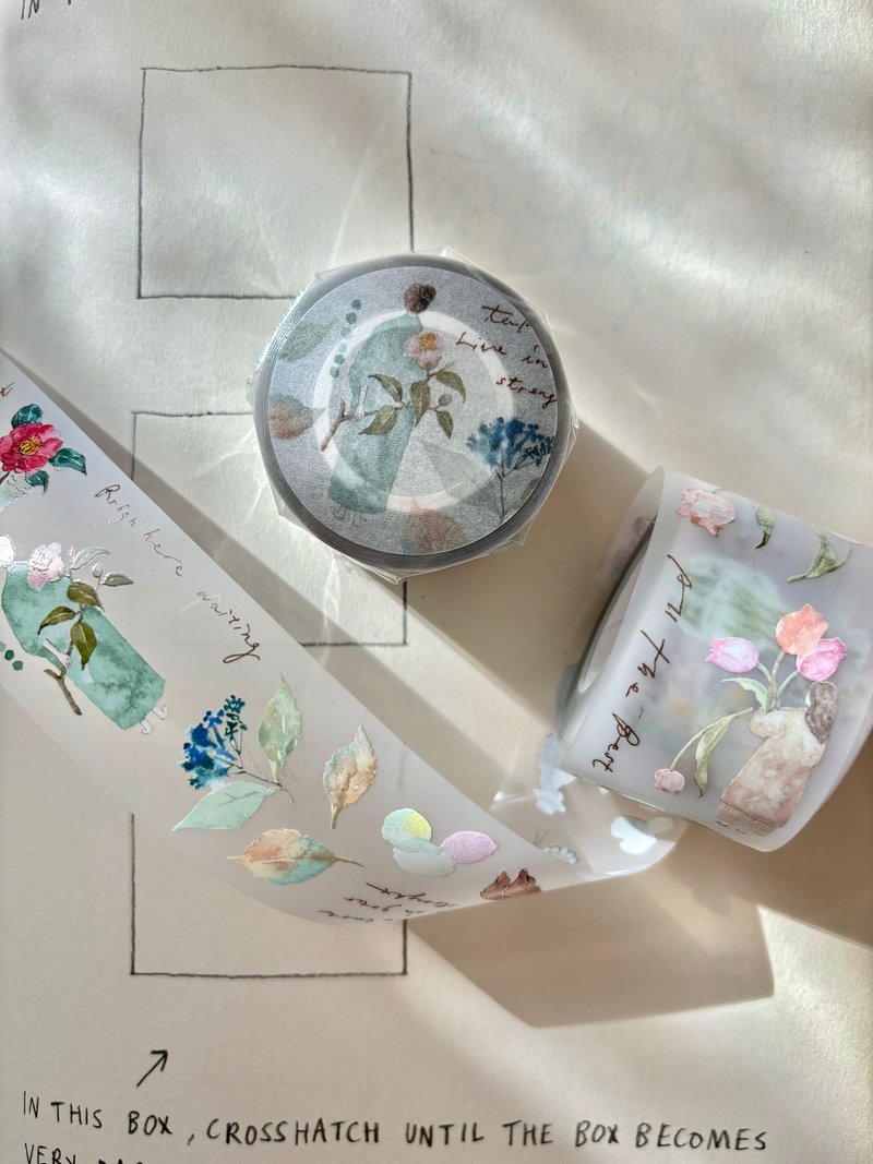 mini girl_02 / 3.5cm雾面PET胶带 - 纸胶带 - 塑料 