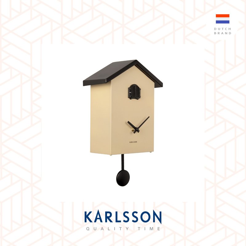 荷兰Karlsson, Traditional Cuckoo黄色摇摆布谷鸟挂钟(整点报时) - 时钟/闹钟 - 塑料 橘色
