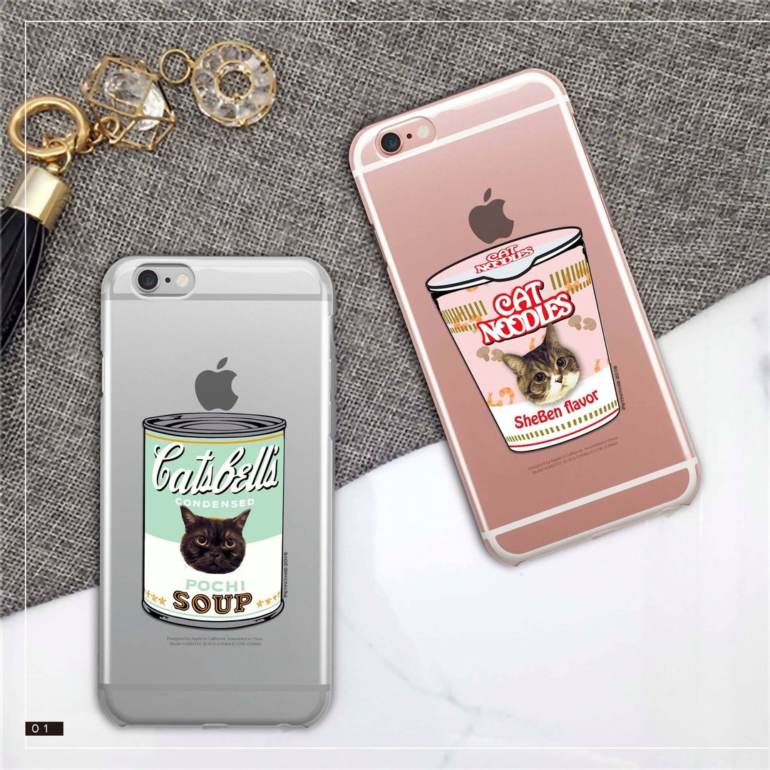 原创宠物手机壳 x 定制化 (绿 x 白金宝汤罐头款) iPhone、Android - 手机壳/手机套 - 塑料 透明