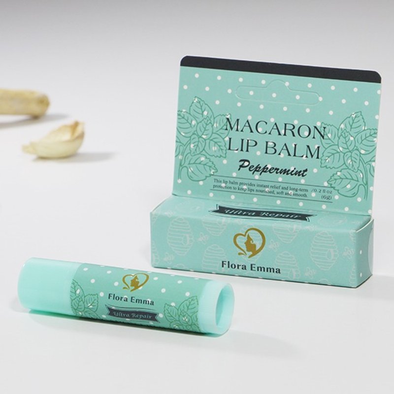 纯天然马卡龙护唇膏 - 薄荷雪泡 - 唇部保养 - 其他材质 多色