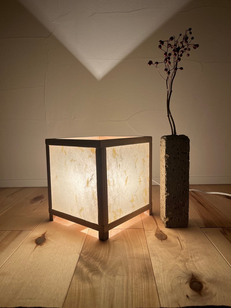 SHIKAKU 行灯 - 手漉和纸仕様 - SHIKAKU ANDON - tesukiwashi - - 灯具/灯饰 - 木头 白色