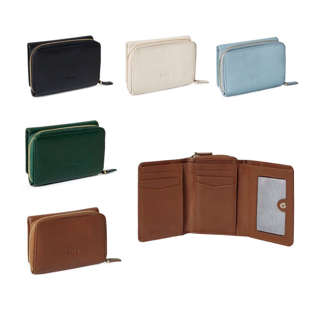 Folio : Frida Triple Wallet 三折短夹，附零钱袋与 - 皮夹/钱包 - 真皮 