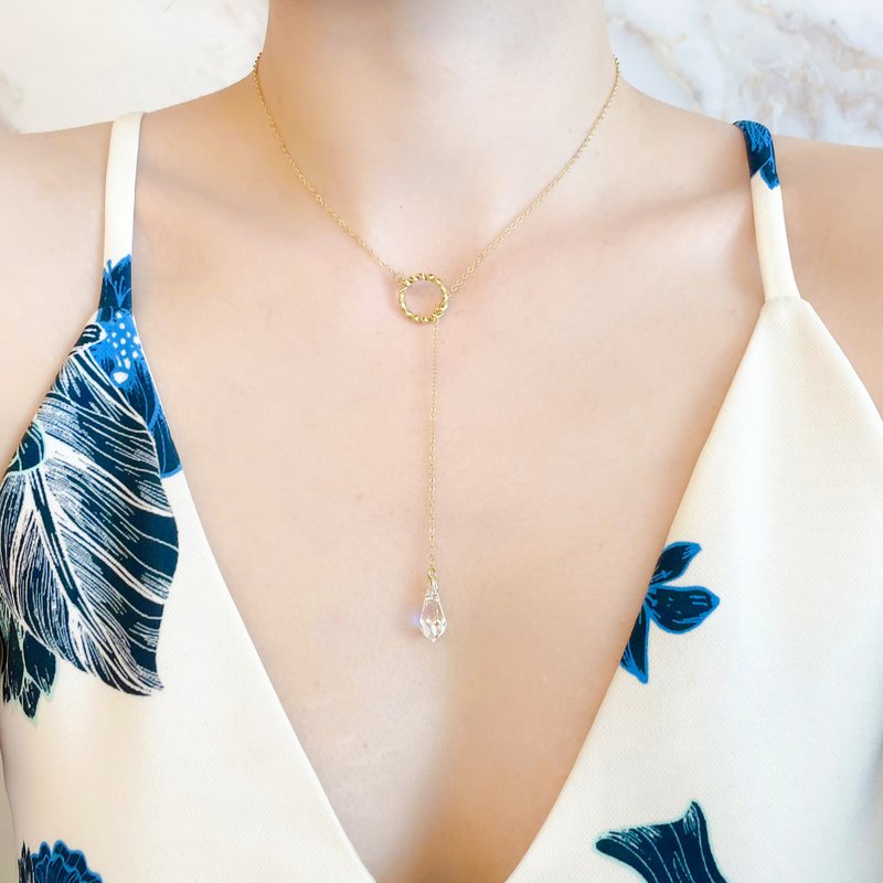 Gold / Lariat Shiny Chain Choker SV091G - 项链 - 其他金属 金色