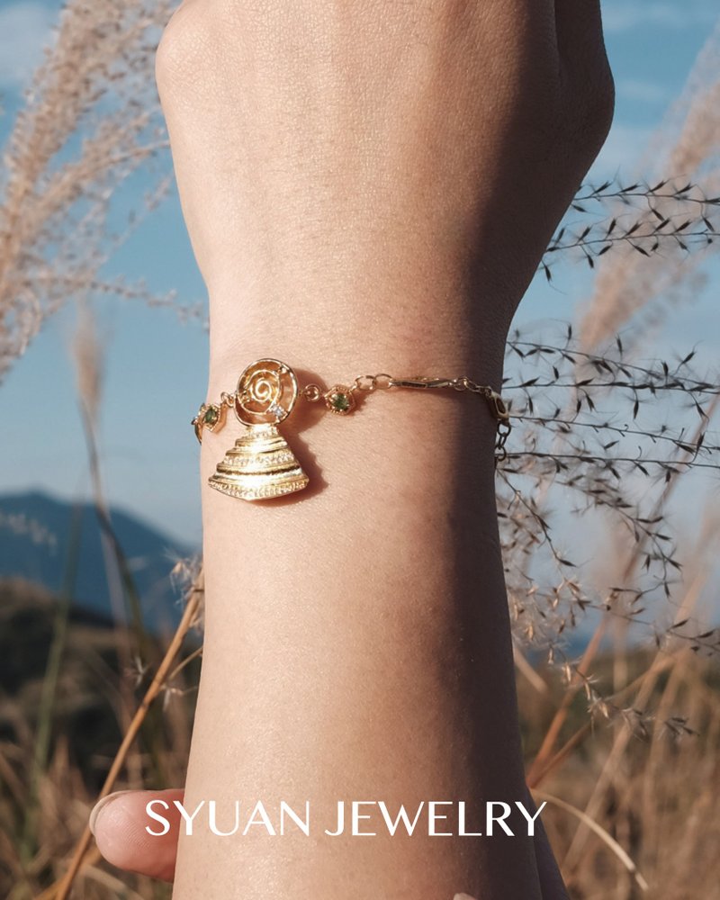 Golden Tree—金树锆石手链 生日 情人节礼物 - 手链/手环 - 其他金属 