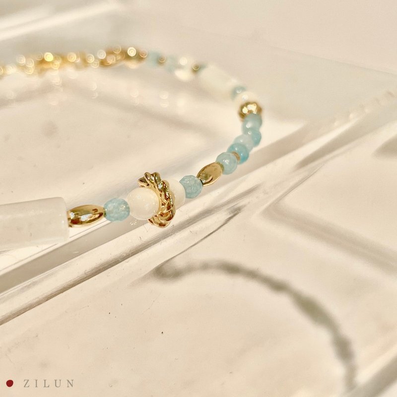 │轻奢│可尔必思 • 海蓝宝 • 14K注金 • 14kgf - 手链/手环 - 铜/黄铜 