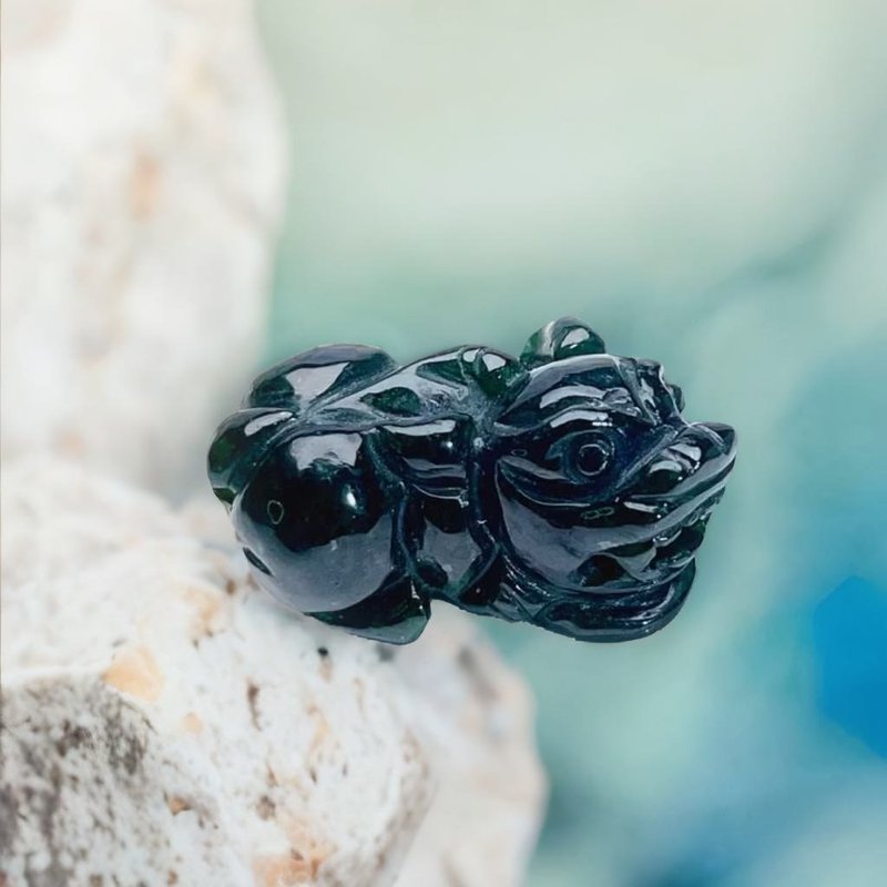 【招财神兽】老花青翡翠貔貅摆饰 | 天然缅甸玉翡翠A货 | 送礼 - 其他 - 玉石 绿色