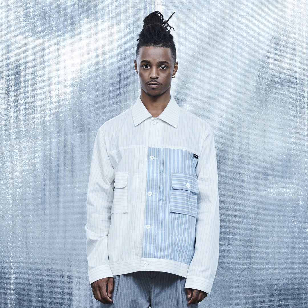 DYCTEAM - (DIST.) - Stitched shirt - 男装衬衫 - 棉．麻 白色