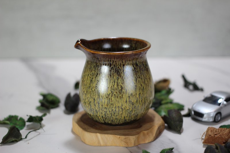 【沐春生活】200ml 天目釉 无把茶海 公道杯 莺歌叶敏祥作 - 茶具/茶杯 - 瓷 
