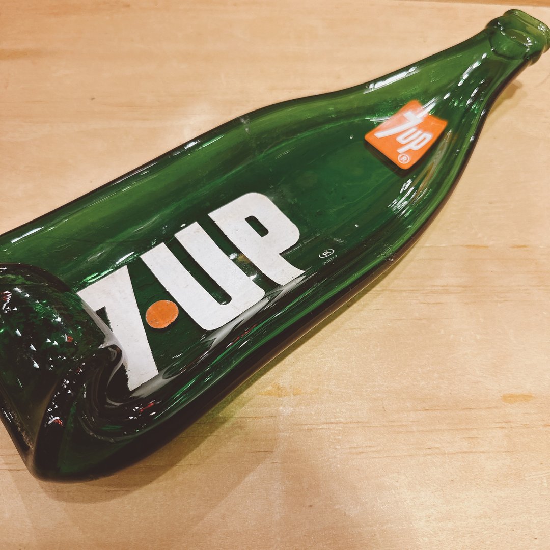 绝版品 复古老物七星汽水7up 汽水瓶盛盘 纪念收藏盘 - 收纳用品 - 玻璃 
