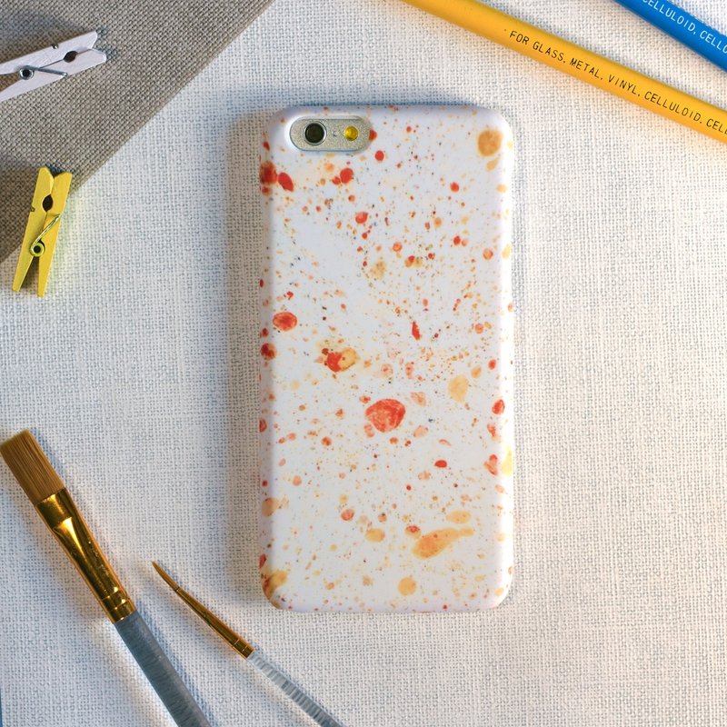 水彩橘黄色点点//原创手机壳-    iPhone, Samsung, oppo - 手机壳/手机套 - 塑料 橘色