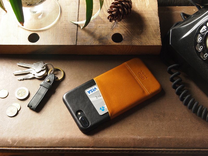 alto 真皮手机壳背盖iPhone 7/8 Plus 5.5寸 Metro-焦糖棕/渡鸦黑 - 手机壳/手机套 - 真皮 橘色