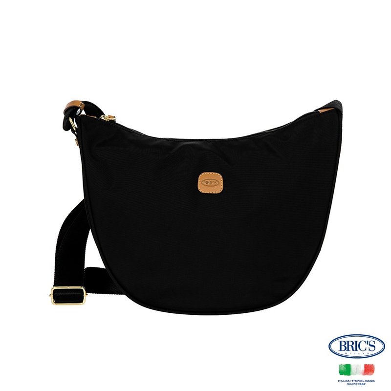 【BRIC' S】X-Bag 半月侧背包-黑色 - 行李箱/行李箱保护套 - 其他材质 黑色
