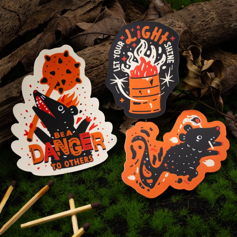 小鬼负鼠贴纸包 第 5 季 |防水乙烯基贴纸 - 贴纸 - 其他材质 橘色