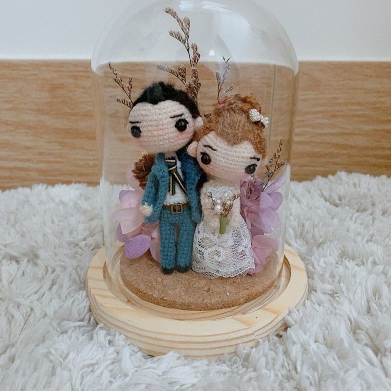 玻璃盅-才子佳人钩娃 - 玩偶/公仔 - 棉．麻 多色