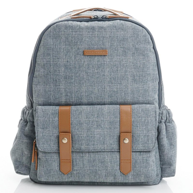 GoGoBag(绅仕丹宁)_前后双层大容量_时尚后背包_妈妈包 - 妈妈包 - 聚酯纤维 灰色