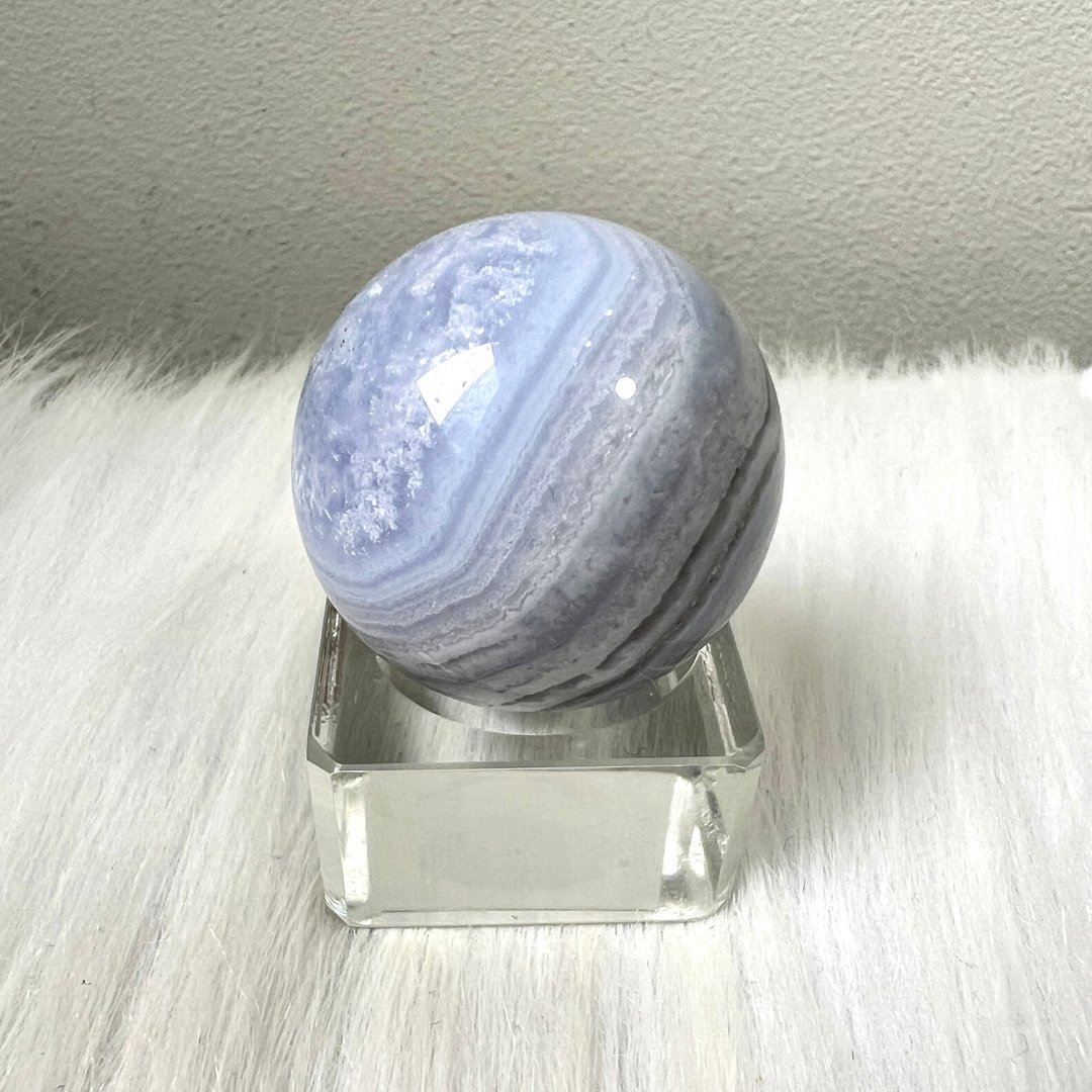 蓝纹玛瑙球 | 水晶 | 水晶球 | 水晶摆件 - 摆饰 - 水晶 蓝色