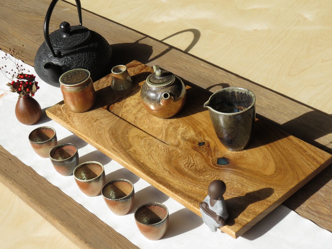 HO MOOD 解构系列—手作 原木茶盘 - 杯垫 - 木头 咖啡色