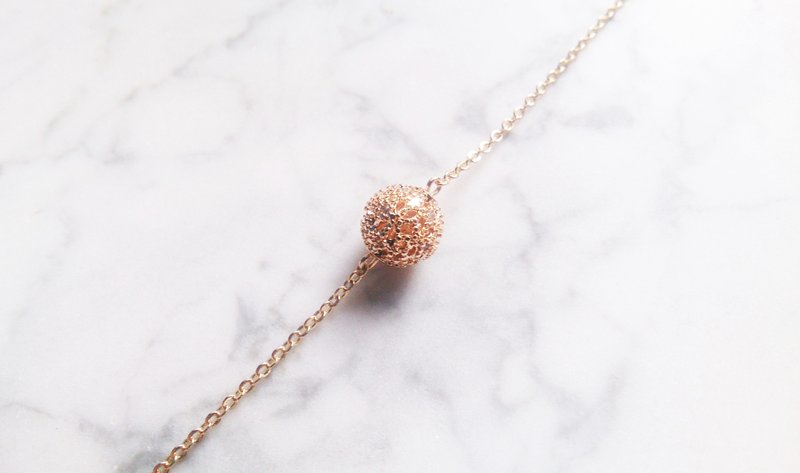 《期许耳语系列》镶锆蕾丝彩球 极细手链 - 手链/手环 - 宝石 