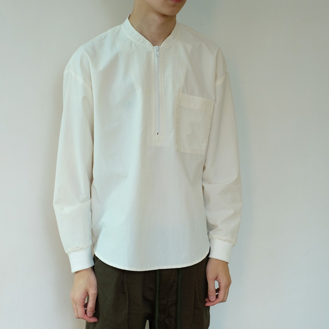 Pullover Shirt Jacket 防泼水机能衬衫外套/情侣/简约/秋冬 - 男装衬衫 - 棉 白色