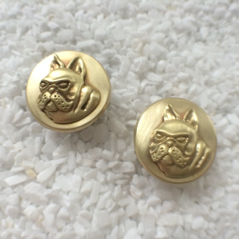 Bar end plugs - French bull dog (pair) - 其他 - 其他金属 金色