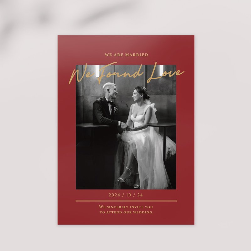 We Found Love 质感配色喜帖 | 套版 - 喜帖 - 纸 