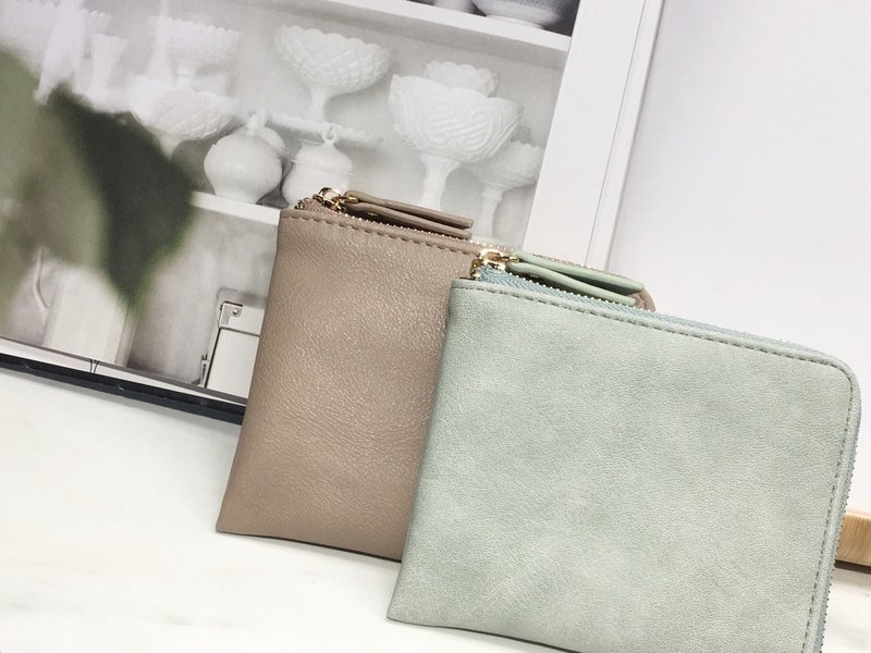 L型 短夹 皮夹 零钱包 钱包 卡包 卡夹 小包大容量 生日 毕业礼物 - 皮夹/钱包 - 防水材质 多色