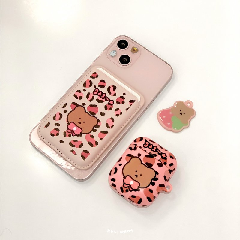 Chanibear Magsafe 卡钱包（版本 3-3 设计） - 手机配件 - 人造皮革 粉红色